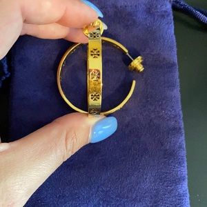 Gold Tory Burch hoops